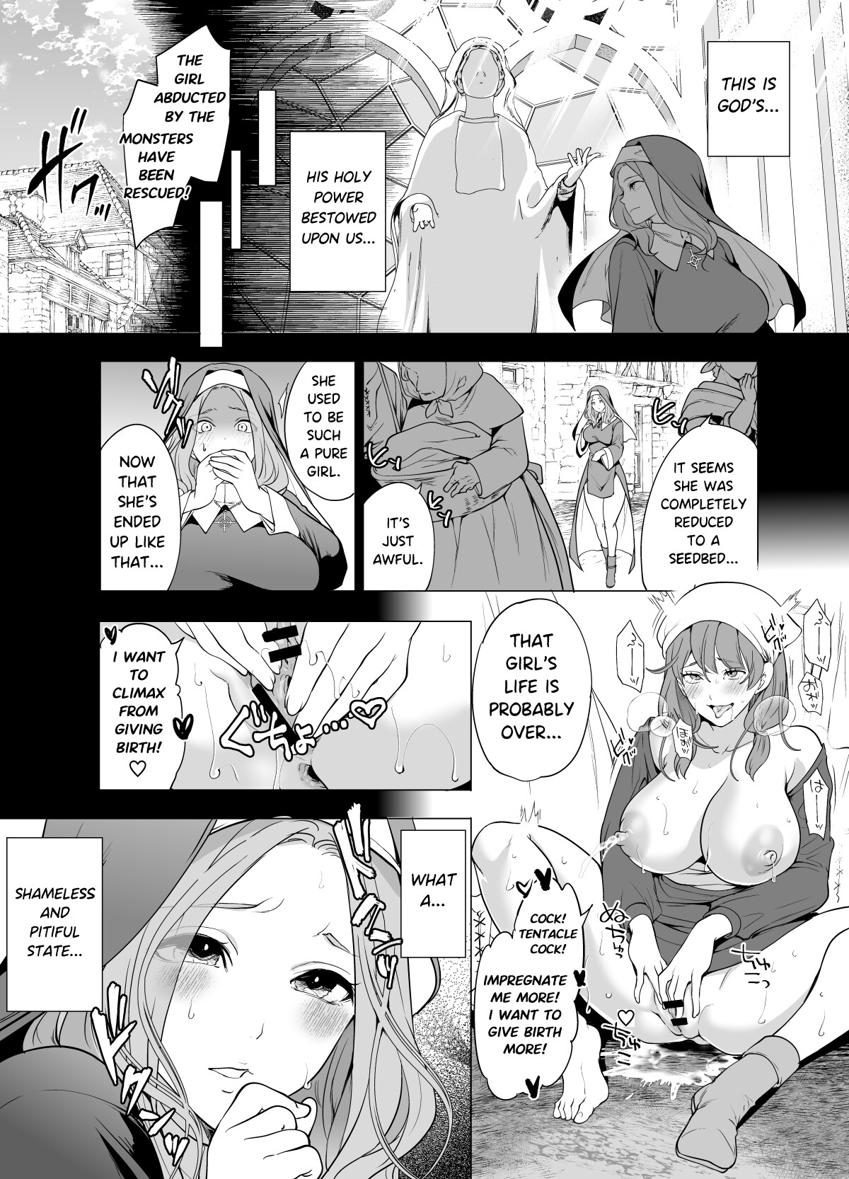 Hentai Manga Comic-Defeated by Tentacles - The Holy Maiden's Tragic End-Read-4